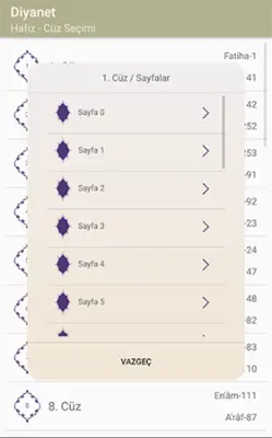 Diyanet Hafız android App screenshot 1